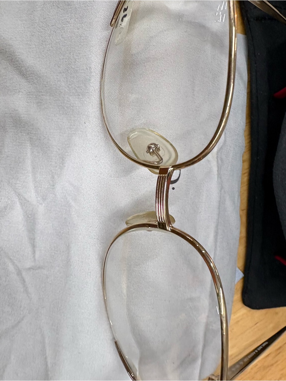 Dior Gold Metal Rim Eyeglasses christian Dior
